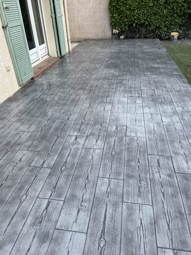 Terrasse en béton imprimé - Courtry - Seine et Marne - 77
